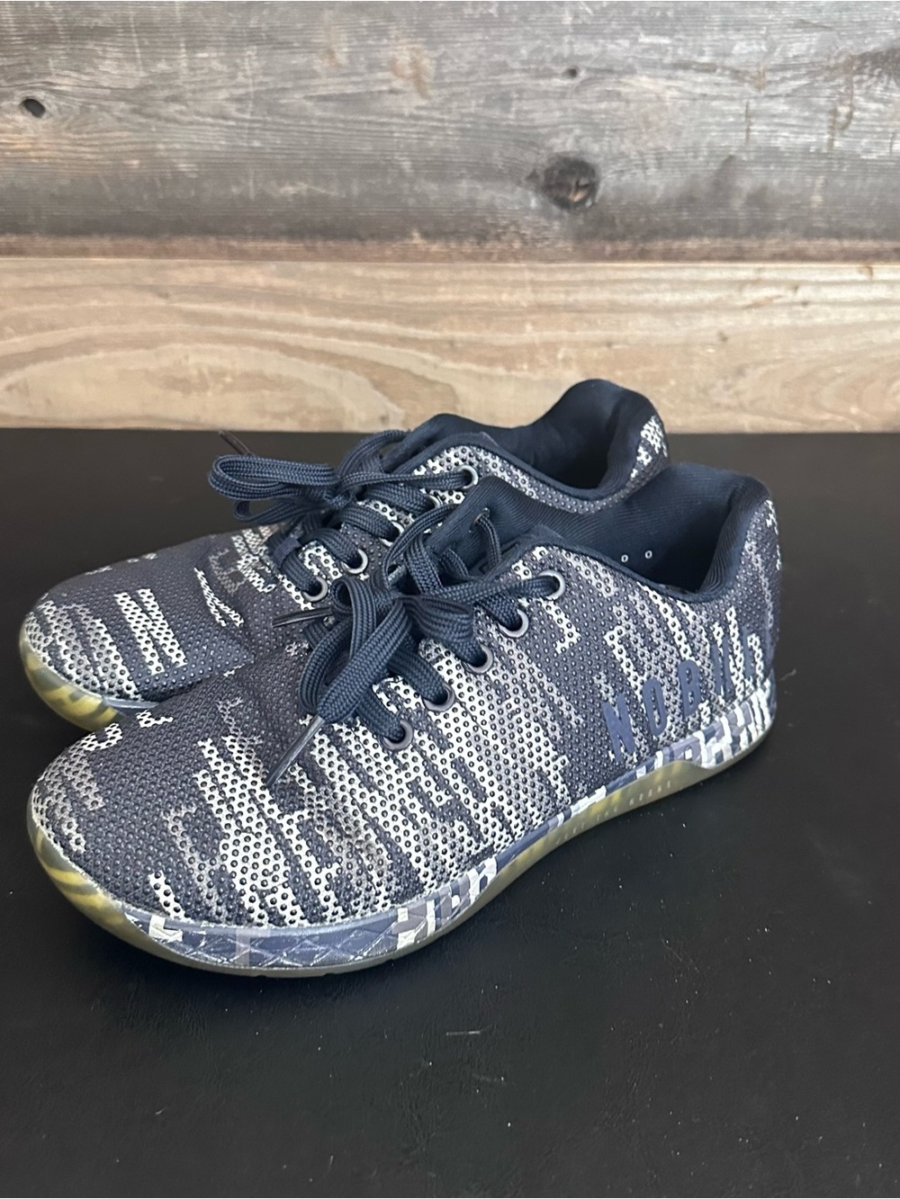 NOBULL SuperFabric Trainer Lace Up Shoes Navy Blue Men’s 6.5 Women’s 8 Sneakers